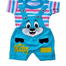 Pohar Creation Kids Printed Dungaree Set-picture-7
