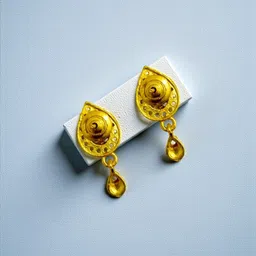 AccessHer Gold Plated Stones Studded Skin Friendly Teardrop Shaped Jewellery Set image 5