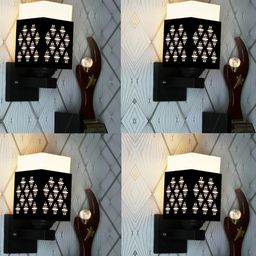 Gojeeva Black Wood Square Wall Lamps-picture-47
