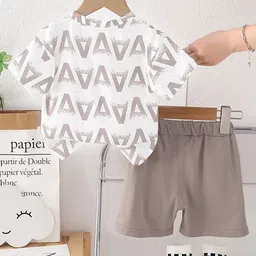 INCLUD Boys Printed Round Neck T-shirt With Shorts image 3