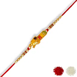 MEIRA JEWELLERY Set Of 1 Rakhi With Roli Chawal & Greetings Card-picture-22