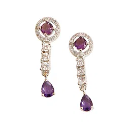 Gemron Jewel Rhodium-Plated American Diamond & Cubic Zirconia-Studded Jewellery Set image 2