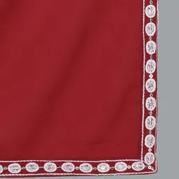 AHIKA Women Floral Embroidered Empire Sequinned Kurta with Trousers & With Dupatta image 4