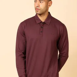 Stylox Striped Polo Collar Cotton Pullover Sweatshirt-image-2