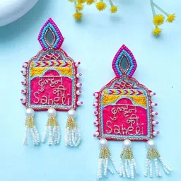 Crunchy Fashion Women Dulhan Ki Saheli Beaded Earrings-picture-11