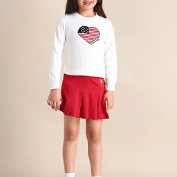 U.S. Polo Assn. Kids Girls Pure Cotton A-Line Mini Skirts-picture-27