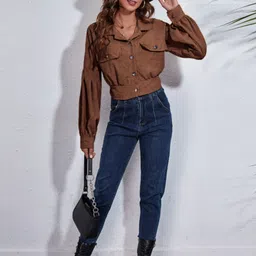 Mast & Harbour Drop Shoulder Long Lantern Sleeve Jacket image 2