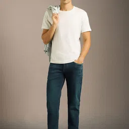 Louis Philippe Jeans Men Slim Fit Mid-Rise Light Fade Jeans image 5