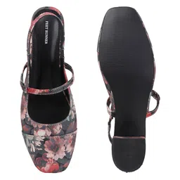 FEET RUNNER Women Twiggy Floral Printed Mary Jane Block Heels image 4