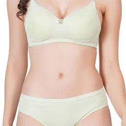 Liigne Pack Of 4 Solid Non Padded Non-Wired Pure Cotton Everyday Bra Lingerie Set image 3