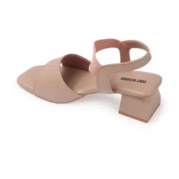 FEET RUNNER Pink Formal Block Heel Backstrap Sandals for Women image 5