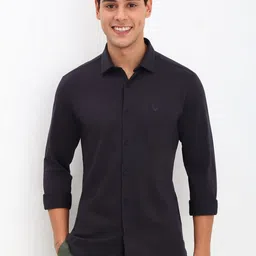 Allen Solly Men Spread Collar Solid Cotton Slim Fit Casual Shirt-picture-34