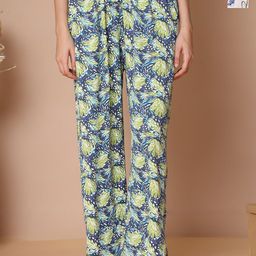TAG 7 Women Pack Of 2 Printed Cotton Mid-Rise Lounge Pants-picture-14