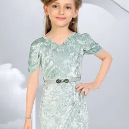 Lei-Chie Women Floral Print Off-Shoulder Flutter Sleeve A-Line Midi Dress image 2