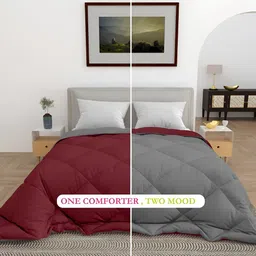 tundwal's Maroon & Grey Heavy Winter Single Bed Comforter image 2