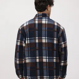 The Roadster Life Co. Checked Mock Collar Sweatshirt image 3