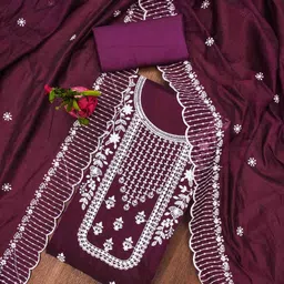 KALINI Embroidered Unstitched Dress Material-picture-10