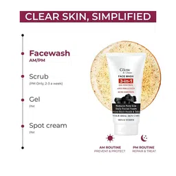 Elecsera Glow & Clean Face Wash With Charcoal & Tea Tree - 100 ml image 4