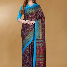 Rani Saahiba Kalamkari Art Silk Saree-image-88