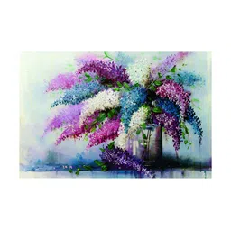 Inephos Blue & Pink Floral and Botanical Printed Canvas Wall Art-picture-15