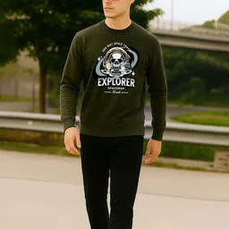 R.Code by The Roadster Life Co. Men Typography Printed Round Neck Sweatshirt-picture-21