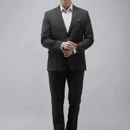 Theme Slim Fit Single-Breasted Two-Piece Formal Suit-image-8