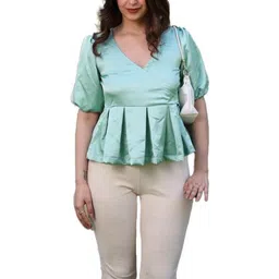 Purple Haze Puff Sleeve Peplum Top-picture-19