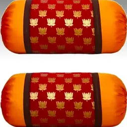 Pink Parrot Pack Of 2 Multicoloured Ethnic Motifs Round Cushion Covers-picture-17