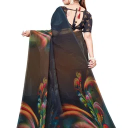 KAVYA FASHION Floral Poly Georgette Banarasi Saree image 5