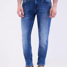 SPYKAR Men Blue Cotton Slim Fit Mid-Rise Jeans-image-100