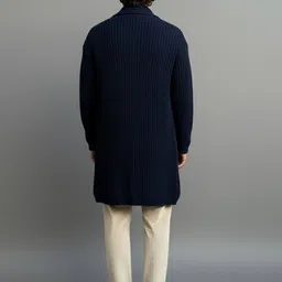 Mast & Harbour Men Ribbed Longline Cardigan image 3