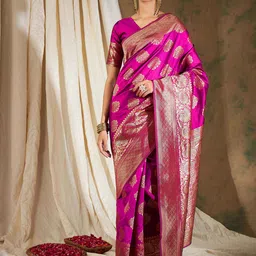 Suha Woven Design Zari Art Silk Banarasi Saree-image-11