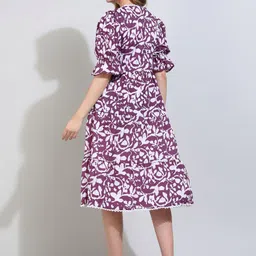 Moda Rapido Print Puff Sleeve Crepe Fit & Flare Dress image 3