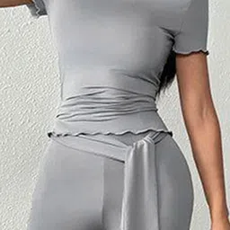 Outzidr Round Neck Top & Trousers Co-OrdsSet image 2