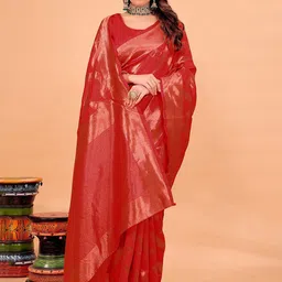 Florence Woven Design Zari Banarasi Saree image 2