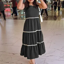 CORSICA Ruffled Crepe A-Line Midi Dress-picture-27