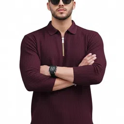 HERE&NOW Men Polo Collar T-shirt image 3
