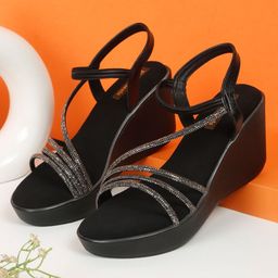 Flat n Heels Wedge Sandals with Buckles-picture-17