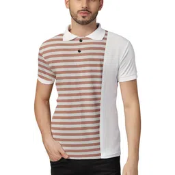 BEYOU FASHION Men Colourblocked Polo Collar Cotton T-shirt-picture-18