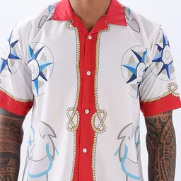 Vestirio Men Relaxed Fit Abstract Printed Cuban Collar Casual Shirt image 4