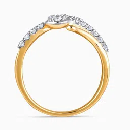 GIVA 18Kt Gold Intersect Ring With 0.36 Carat Lab Grown Diamond - 3.73g image 4