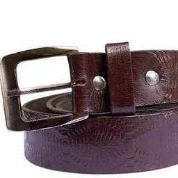 PERKED Men Textured Leather Belt image 5