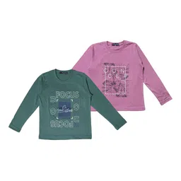 NeuVin Kids Pack O 2 Typography Printed Round Neck T-shirts-picture-22