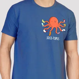 Greylongg Men Graphic Printed Round Neck Cotton T-shirt image 4