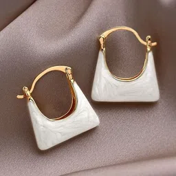 DIVASTRI Geometric Half Hoop Earrings image 4