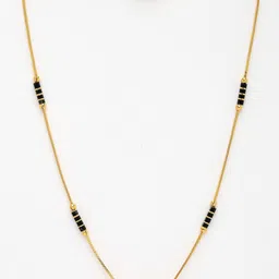 Anouk Set Of 3 Gold-Plated Cubic Zirconia Studded & Beaded Mangalsutras image 5