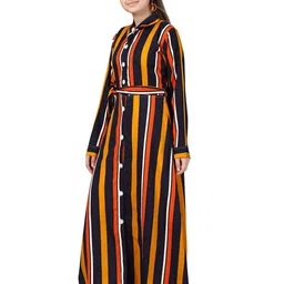 BAESD Girls Belted Button Closure Maxi Dress image 2