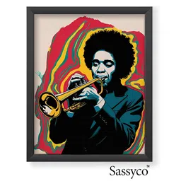 Sassyco Red & Black 1 Piece Canvas Abstract Wall Paintings image 5