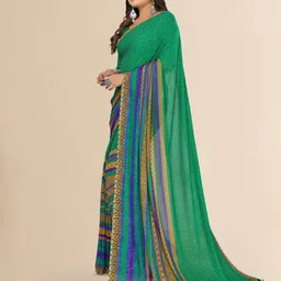 Moda Rapido Floral Poly Georgette Saree image 3