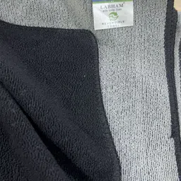 LABHAM Black & Grey 12 Pcs Anti-microbial 450 GSM Reversible Bath Towels image 4